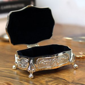 Personalised Engraved Small Silver Plated Jewellery Box