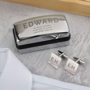 Personalised Initials Cufflinks & Bold Cufflink Box