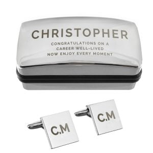 Personalised Initials Cufflinks & Bold Cufflink Box