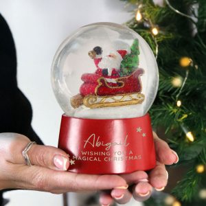 Personalised Musical Santa Globe Christmas Decoration
