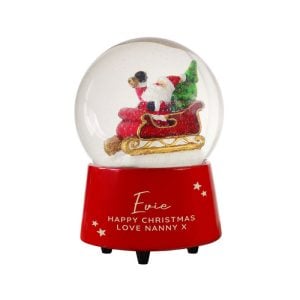 Personalised Musical Santa Globe Christmas Decoration
