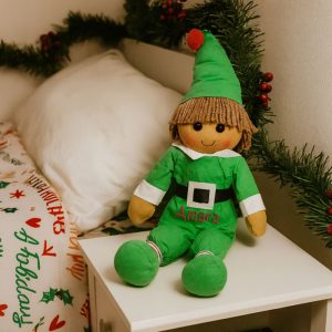 Kid's Personalised Elf Rag Doll Christmas Soft Toy