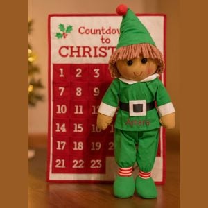 Kid's Personalised Elf Rag Doll Christmas Soft Toy