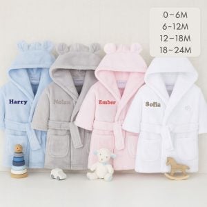 Personalised Baby Bath Robe in a Gift Box 0-24 Months
