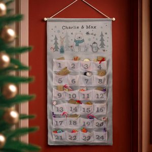 Kid's Personalised Polar Bear Fabric Advent Calendar