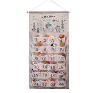 Kid's Personalised Polar Bear Fabric Advent Calendar