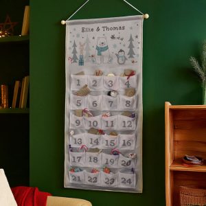 Kid's Personalised Polar Bear Fabric Advent Calendar