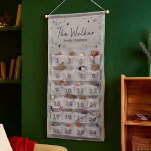 Personalised Family Fabric Pocket Advent Calendar