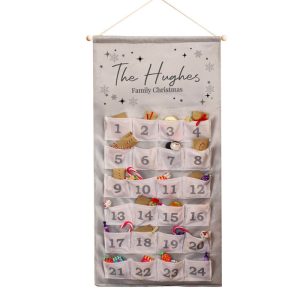 Personalised Family Fabric Pocket Advent Calendar