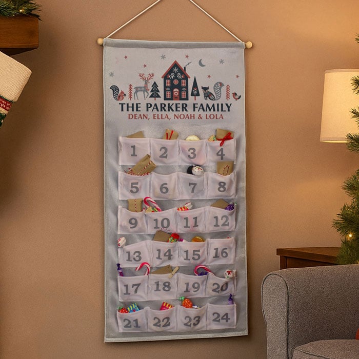 Personalised Christmas Home Fabric Advent Calendar