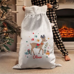 Children's Personalised Reindeer Christmas Sack