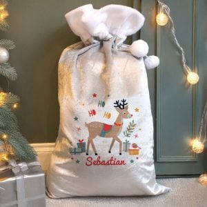 Children's Personalised Reindeer Christmas Sack