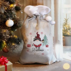 Personalised Tartan Gonk Christmas Santa Sack