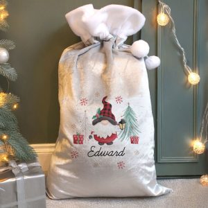 Personalised Tartan Gonk Christmas Santa Sack