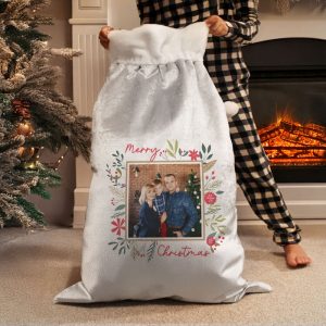 Personalised Photo Upload Christmas Santa Sack