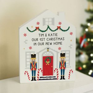Personalised Nutcracker Christmas House Wooden Ornament