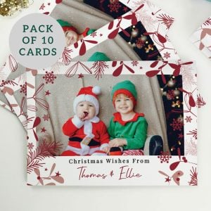 Personalised Photo Upload Pack of 10 Christmas Cards