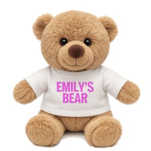 Personalised Girl's Teddy Bear in a Tee Shirt Birthday Gift