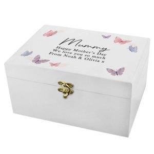 Personalised Butterfly Wooden Keepsake Box