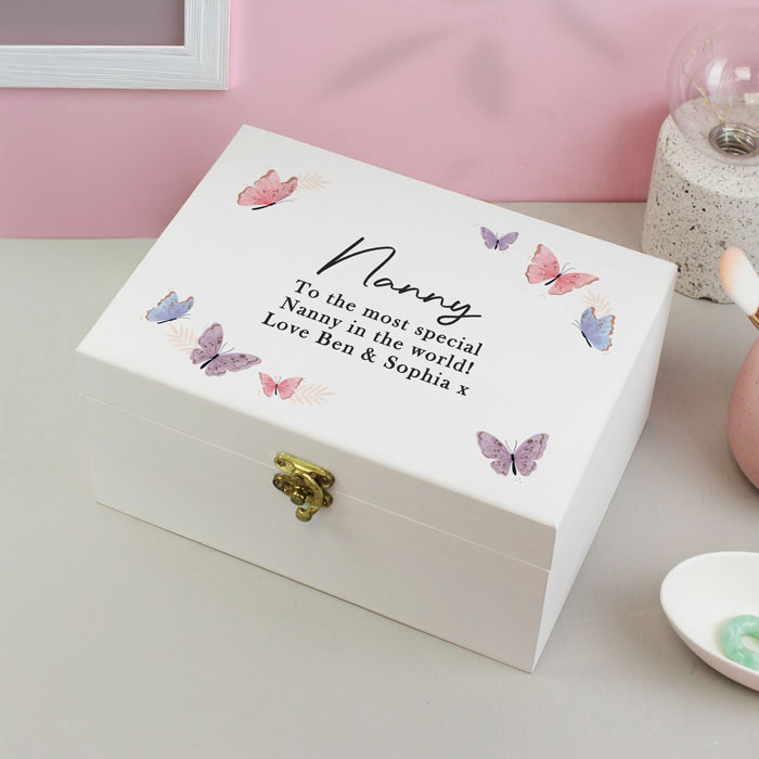 Personalised Butterfly Wooden Keepsake Box