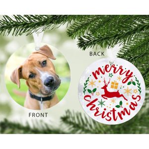 Merry Christmas Photo Upload Tree Decoration