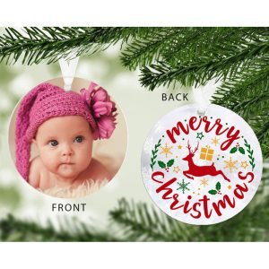Merry Christmas Photo Upload Tree Decoration