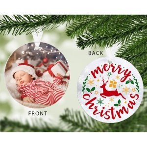 Merry Christmas Photo Upload Tree Decoration
