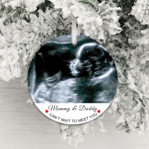 Can't Wait To Meet You Baby Scan Christmas Tree Decoration