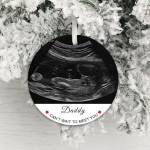 Can't Wait To Meet You Baby Scan Christmas Tree Decoration