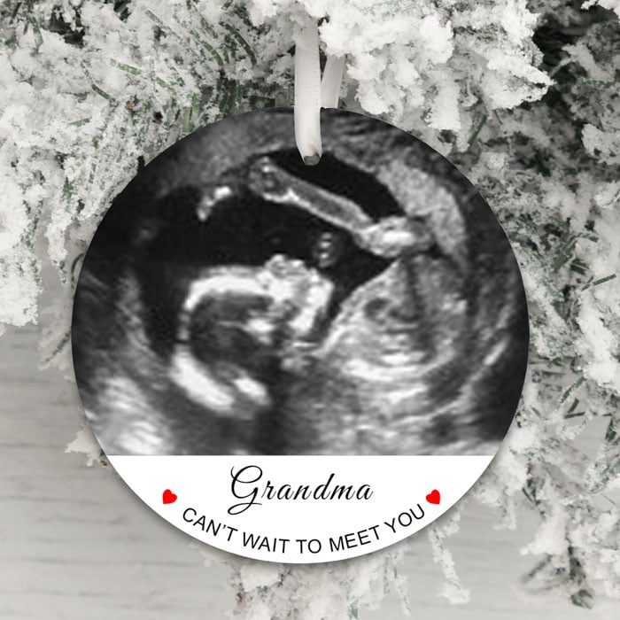 Can't Wait To Meet You Baby Scan Christmas Tree Decoration