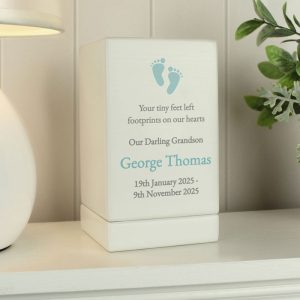 Personalised Baby Boy Wooden Ashes Urn