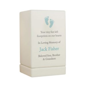 Personalised Baby Boy Wooden Ashes Urn