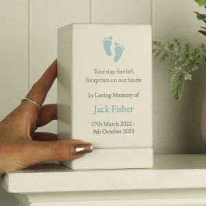 Personalised Baby Boy Wooden Ashes Urn