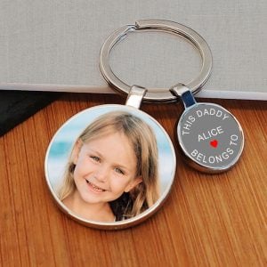 This Daddy Belongs To Custom Charm Photo Upload Key Ring