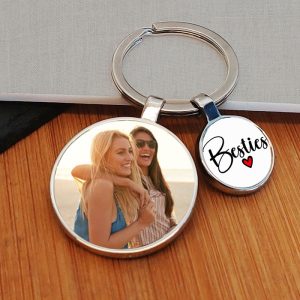 Besties Charm Photo Upload Key Ring Best Friend Gift
