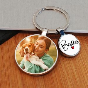 Besties Charm Photo Upload Key Ring Best Friend Gift