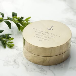 Personalised Iconic Adventurers Brass Sundial And Compass
