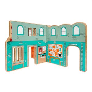 Lanka Kade Wooden Fire And Police Toy World Playset