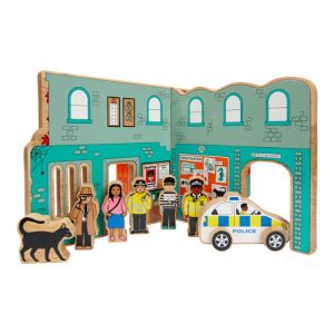 Lanka Kade Wooden Fire And Police Toy World Playset
