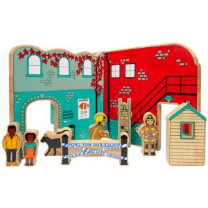 Lanka Kade Wooden Fire And Police Toy World Playset