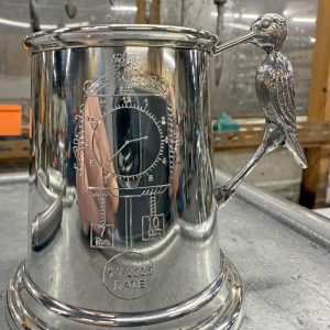 Personalised Engraved Pewter Baby Mug With Birth Details