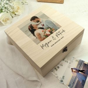 Personalised Photo Upload Wooden Keepsake Box