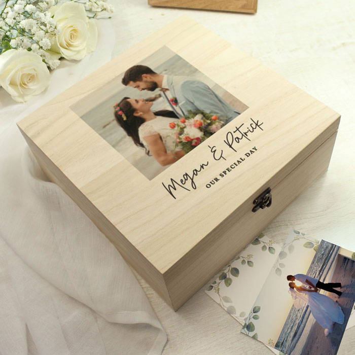 Personalised Photo Upload Wooden Keepsake Box