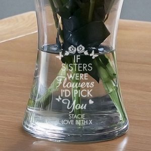 Personalised Engraved I'd Pick You Glass Flower Vase