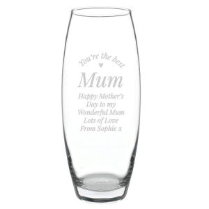 Personalised You Are The Best Engraved Glass Bullet Vase
