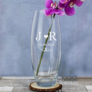 Personalised Engraved Monogram Initials Bullet Vase