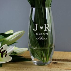 Personalised Engraved Monogram Initials Bullet Vase