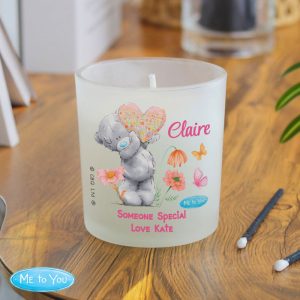 Personalised Me to You Flowery Glass Jar Candle