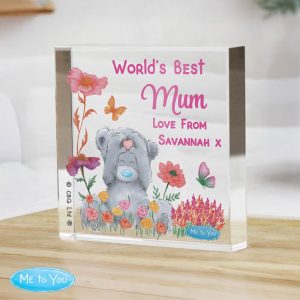 Personalised Me to You Tatty Teddy Flowery Glass Ornament