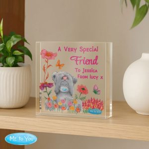 Personalised Me to You Tatty Teddy Flowery Glass Ornament